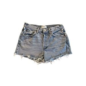 Agolde Parker Vintage Cut Off Shorts Size‎ 27 Light Wash Button Fly Women's